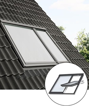 2 in 1 dakraam VELUX asymmetrisch